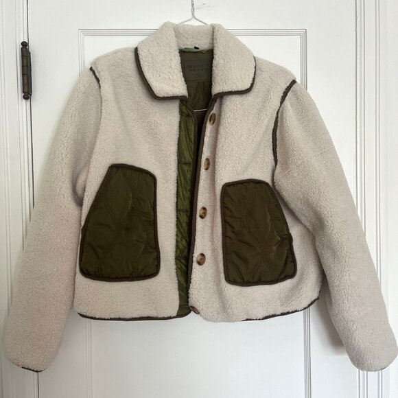 Blank NYC Cream and Green Jacket - Picture 5 of 14